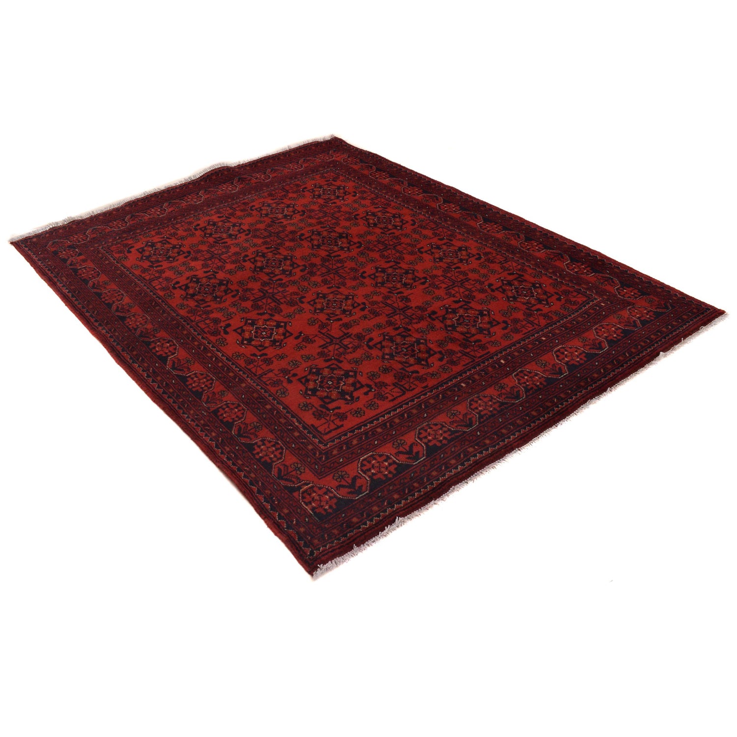 Khal Mohammadi Rug Handmade Red 4x7 ft