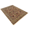 Sultani Area Rug Handmade Gray Floral 5x8 ft