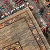 Sultani Area Rug Handmade Gray Floral 5x8 ft