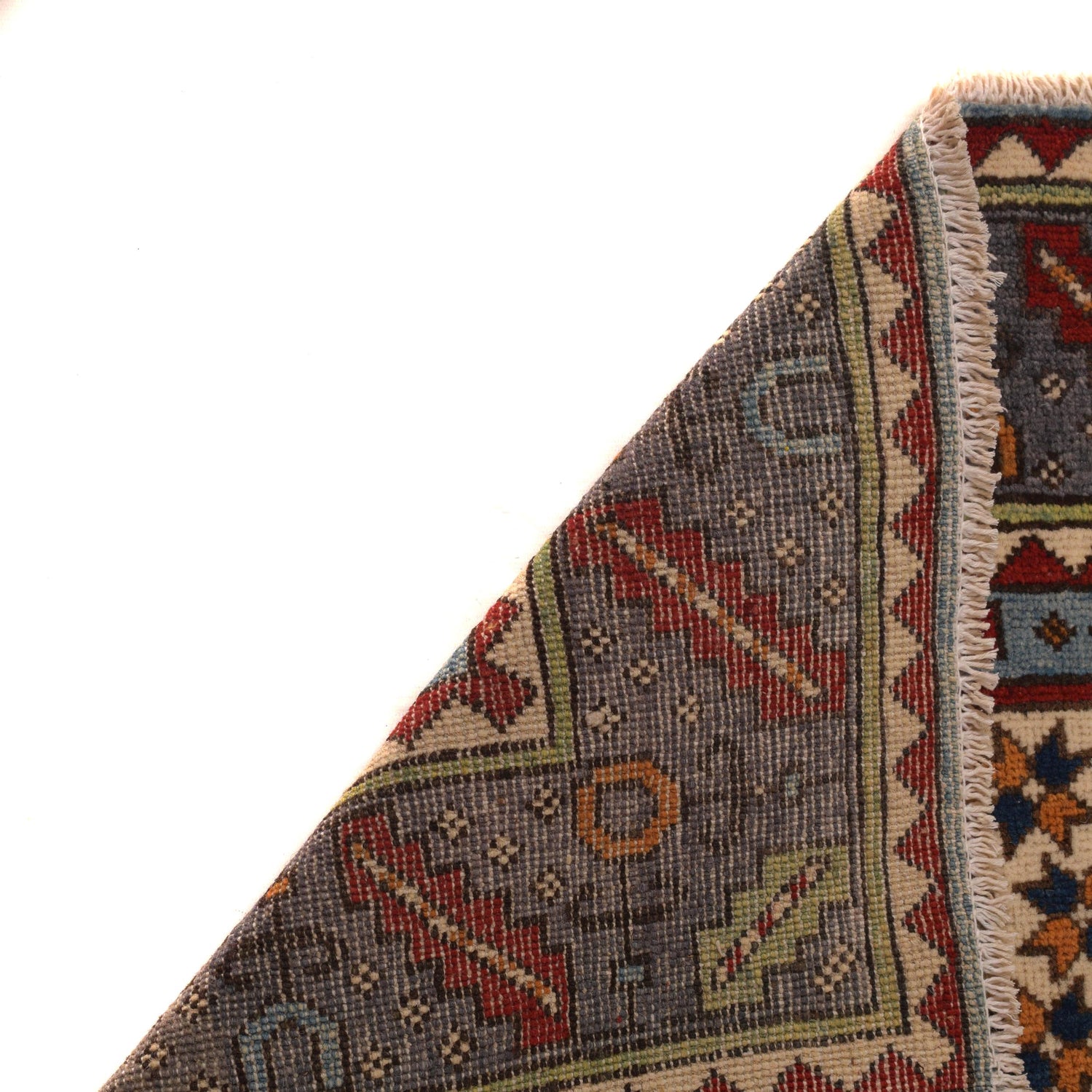 Mamluk Area Rug Handmade Multi Medallion 4x7 ft