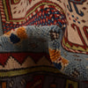 Mamluk Area Rug Handmade Multi Medallion 4x7 ft