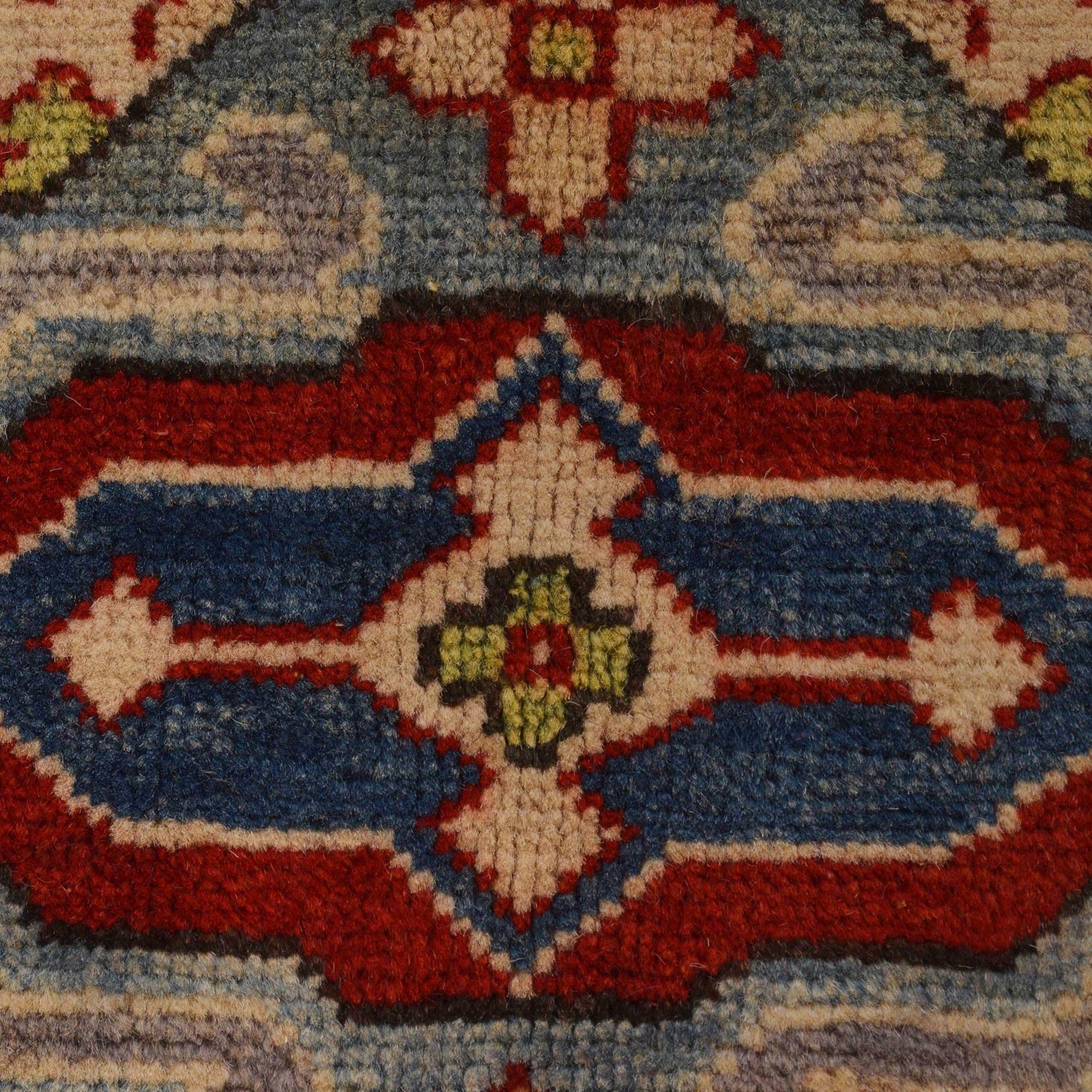 Kazak Rug Handmade Gray Medallion 4x7 ft