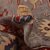 Kazak Rug Handmade Gray Medallion 4x7 ft
