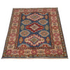 Kazak Rug Handmade Blue Medallion 2x4 ft