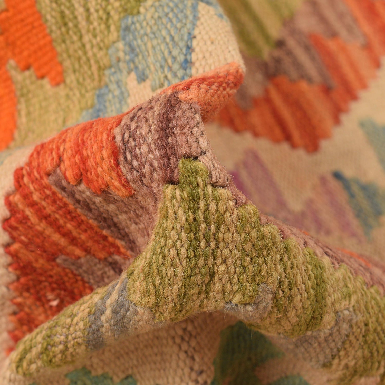 Handmade Multi Kilim Geometric 8' Runner