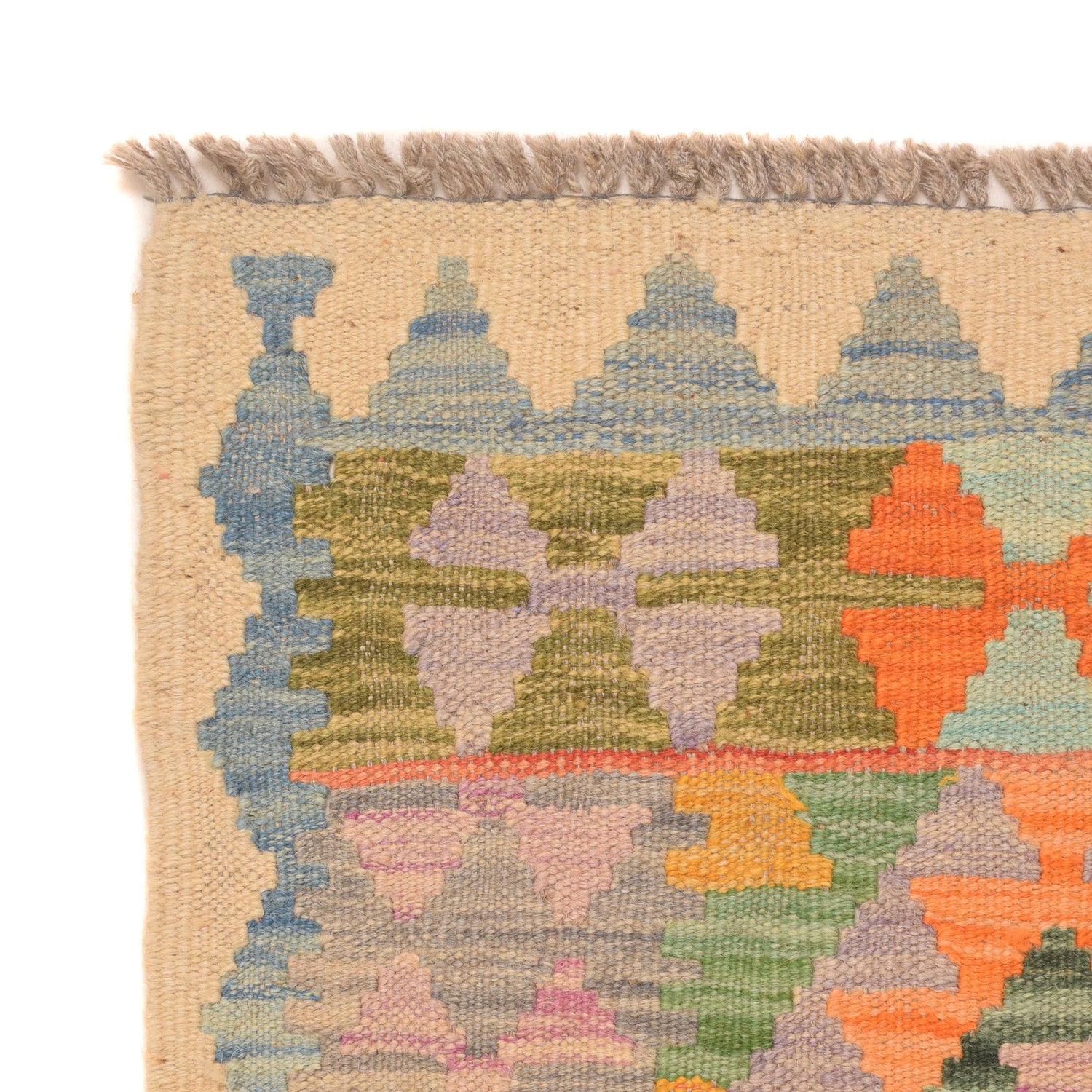 Handmade Multi Kilim Geometric 10' Runner