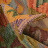 Handmade Multi Kilim Geometric 10' Runner