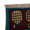 War Area Rug Handmade Blue Tank + Helicopter + Riffle 3x5 ft