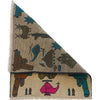 War Area Rug Handmade Beige Riffle + Tanks + Aeroplane 2 x