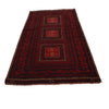 Baluchi Rug Handmade Red Geometric 4x6 ft