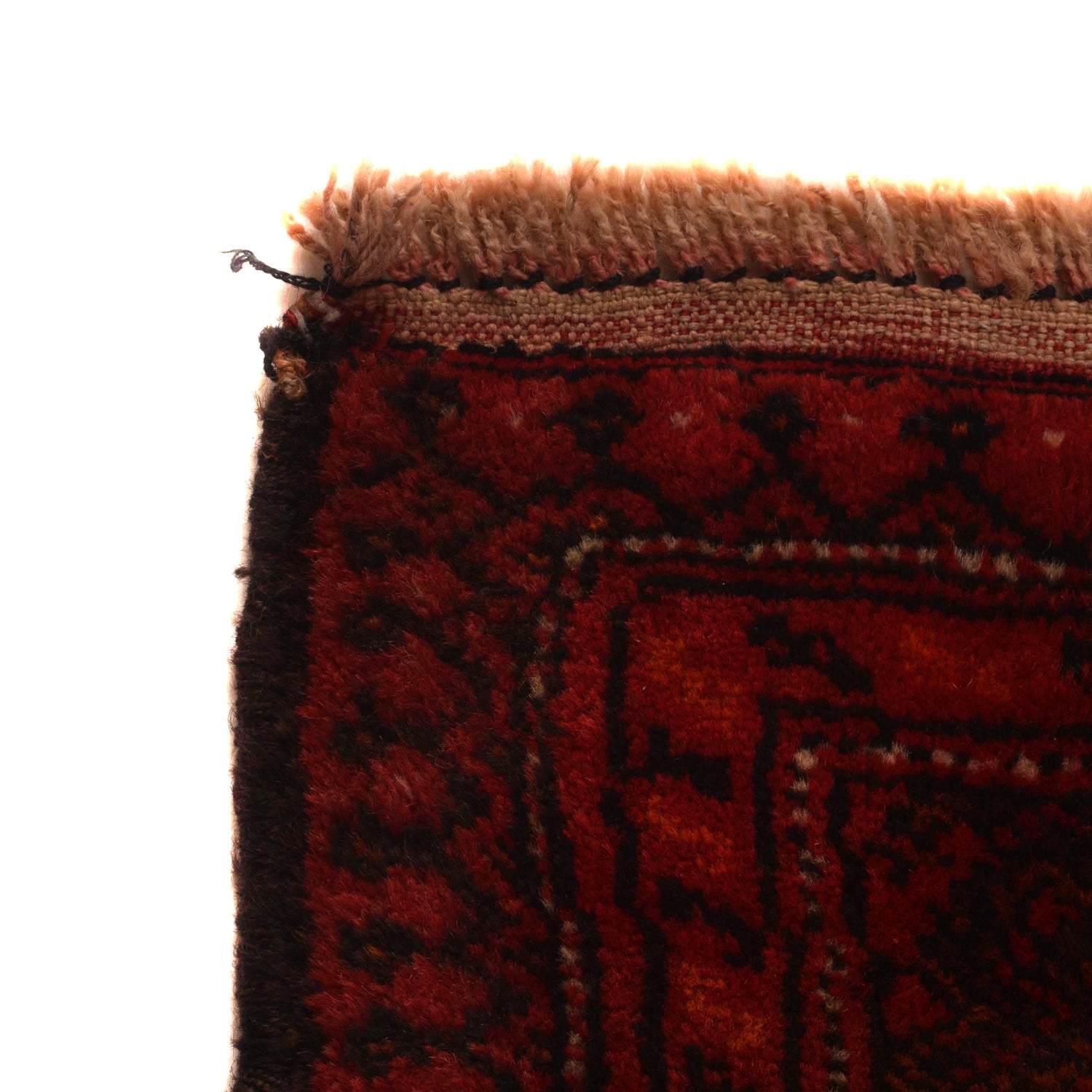 Bokhara Rug Handmade Red Medallion 4x6 ft