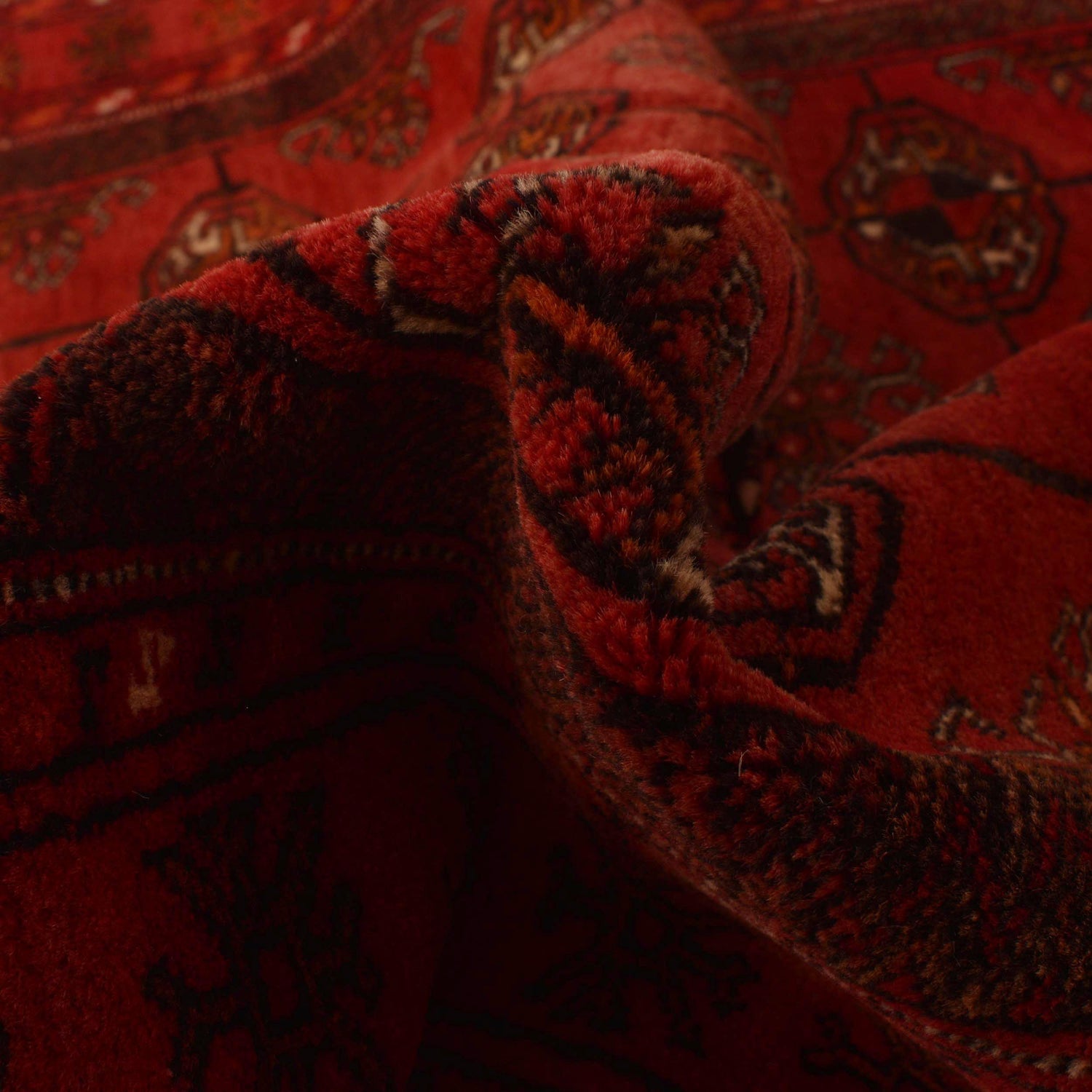 Bokhara Rug Handmade Red Medallion 4x6 ft