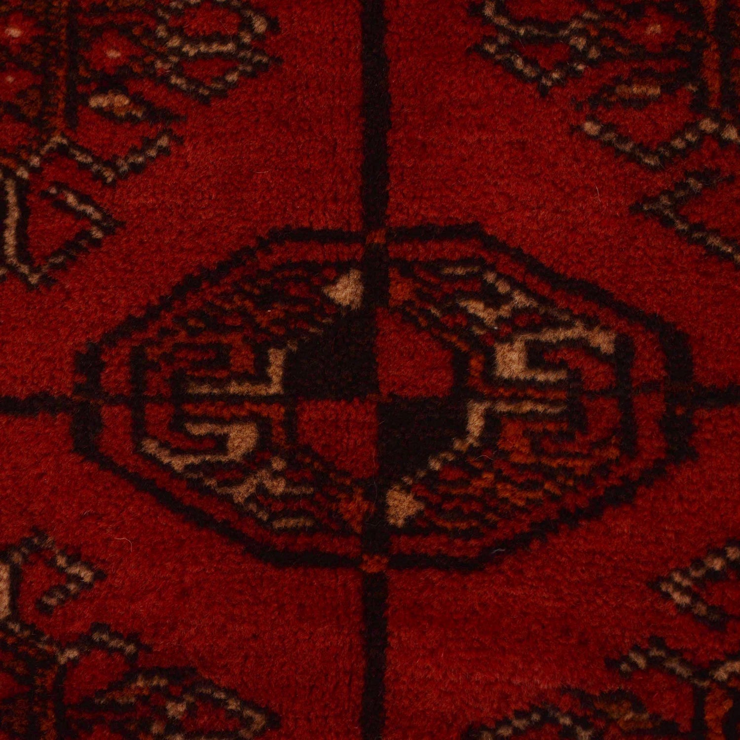 Bokhara Rug Handmade Red Medallion 4x6 ft