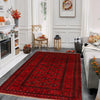 Bokhara Rug Handmade Red Medallion 4x6 ft