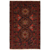 Baluchi Rug Handmade Multi Geometric 4x6 ft