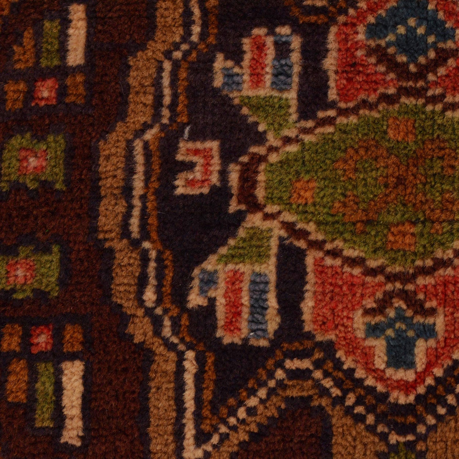 Baluchi Rug Handmade Multi Geometric 4x6 ft