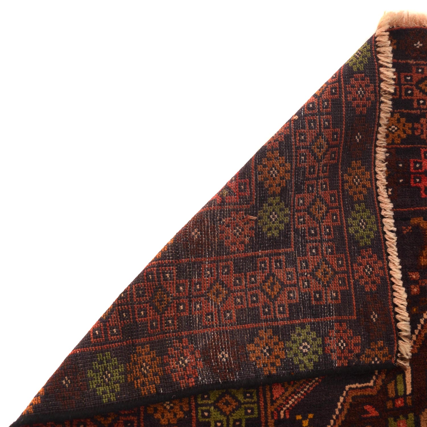 Baluchi Rug Handmade Multi Geometric 4x6 ft