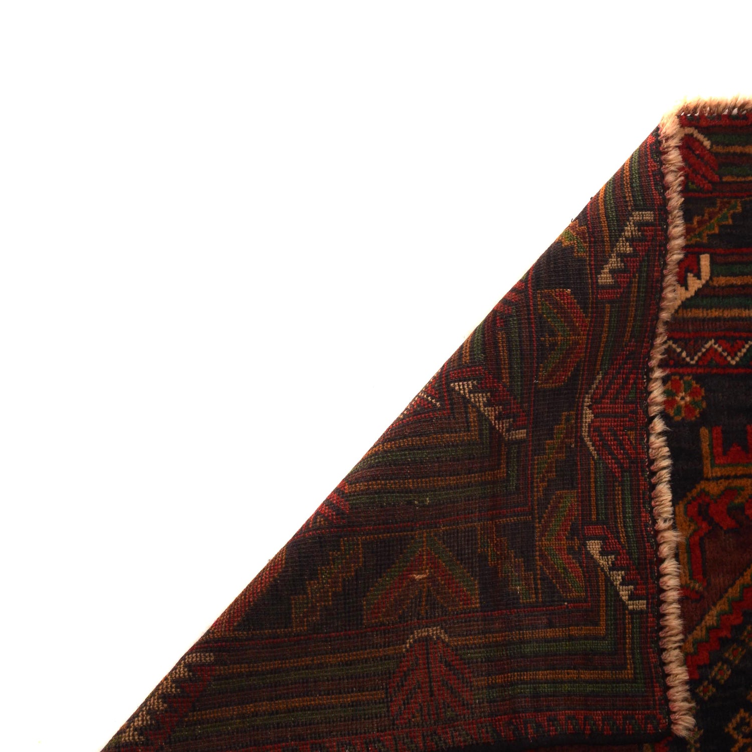 Baluchi Rug Handmade Multi Geometric 4x6 ft