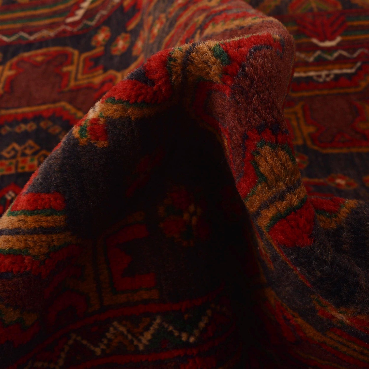 Baluchi Rug Handmade Multi Geometric 4x6 ft