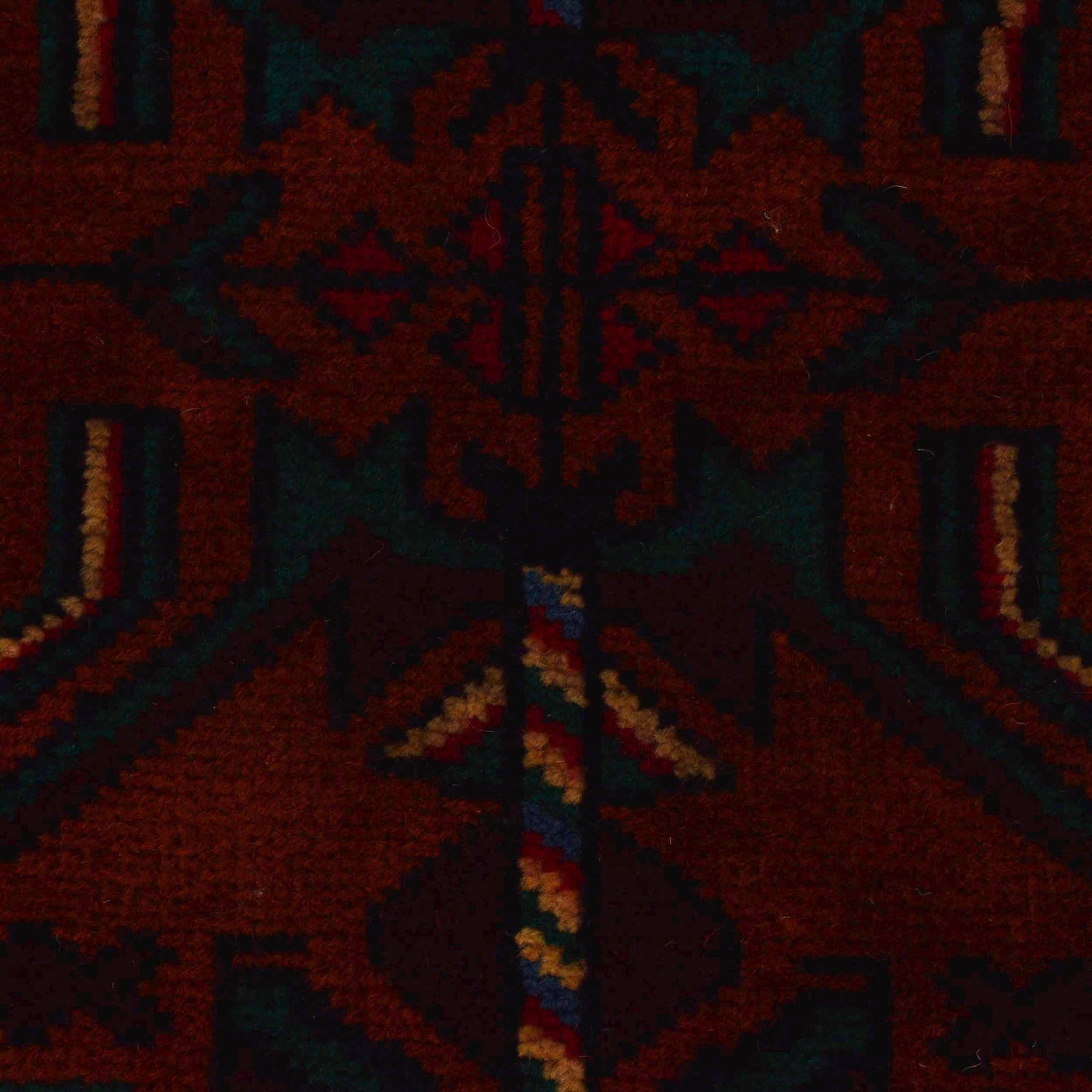 Baluchi Rug Handmade Multi Geometric 4x6 ft