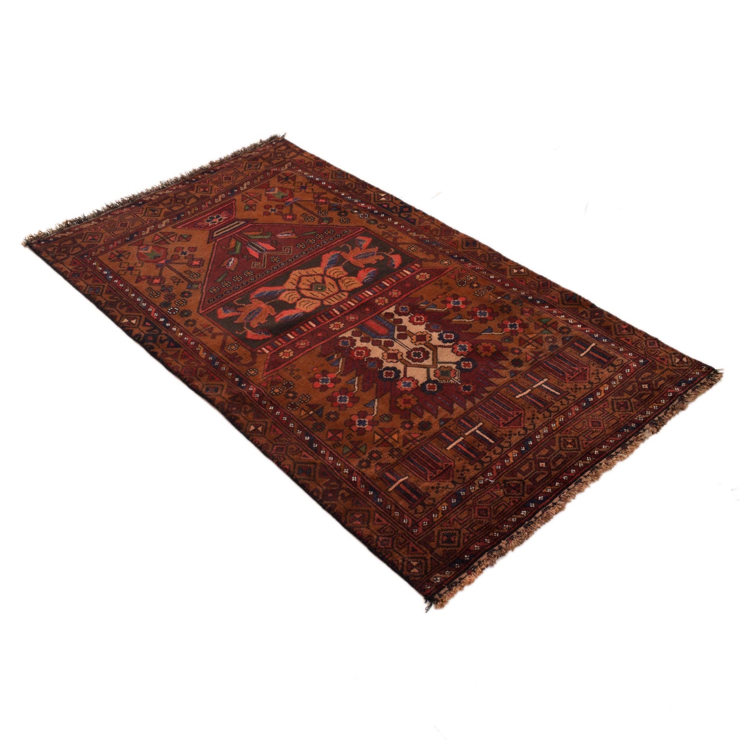Baluchi Rug Handmade Multi Prayer Design 3x5 ft