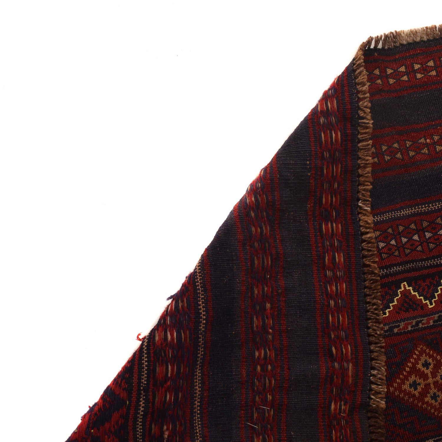 Laghari Kilim Area Rug Handmade Multi Geometric 4x7 ft