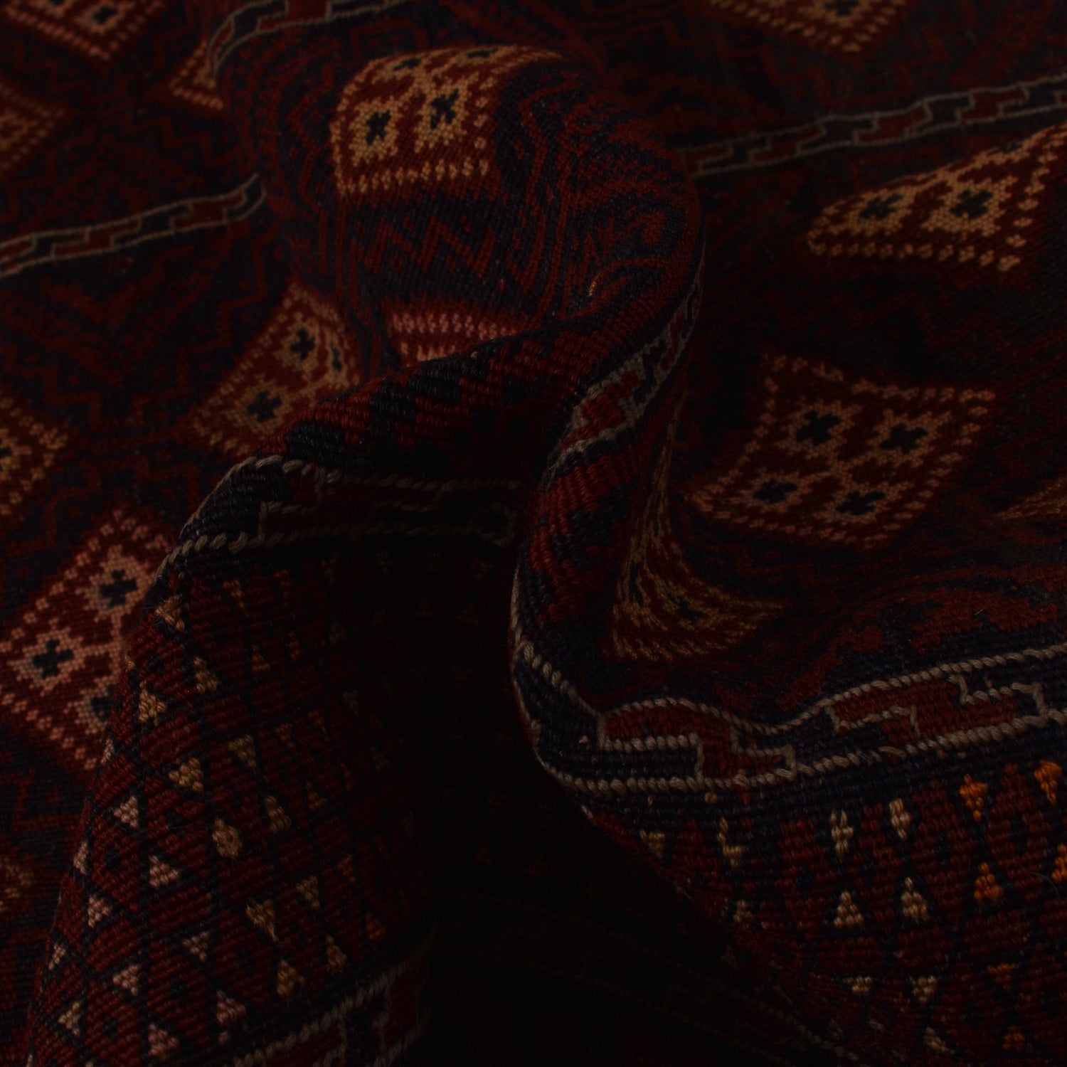 Laghari Kilim Area Rug Handmade Multi Geometric 4x7 ft