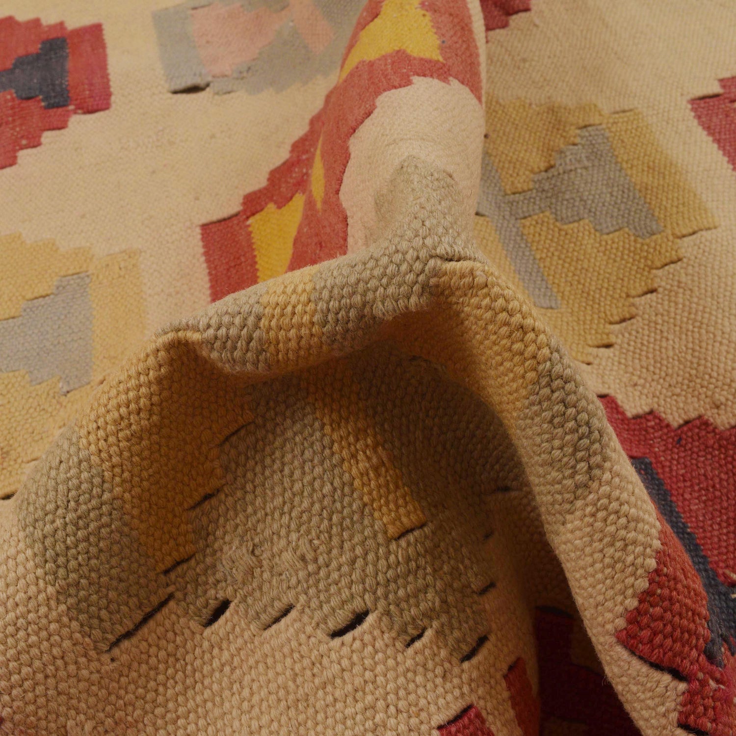 Maimana Kilim Area Rug Handmade Multi Floral 5x8 ft