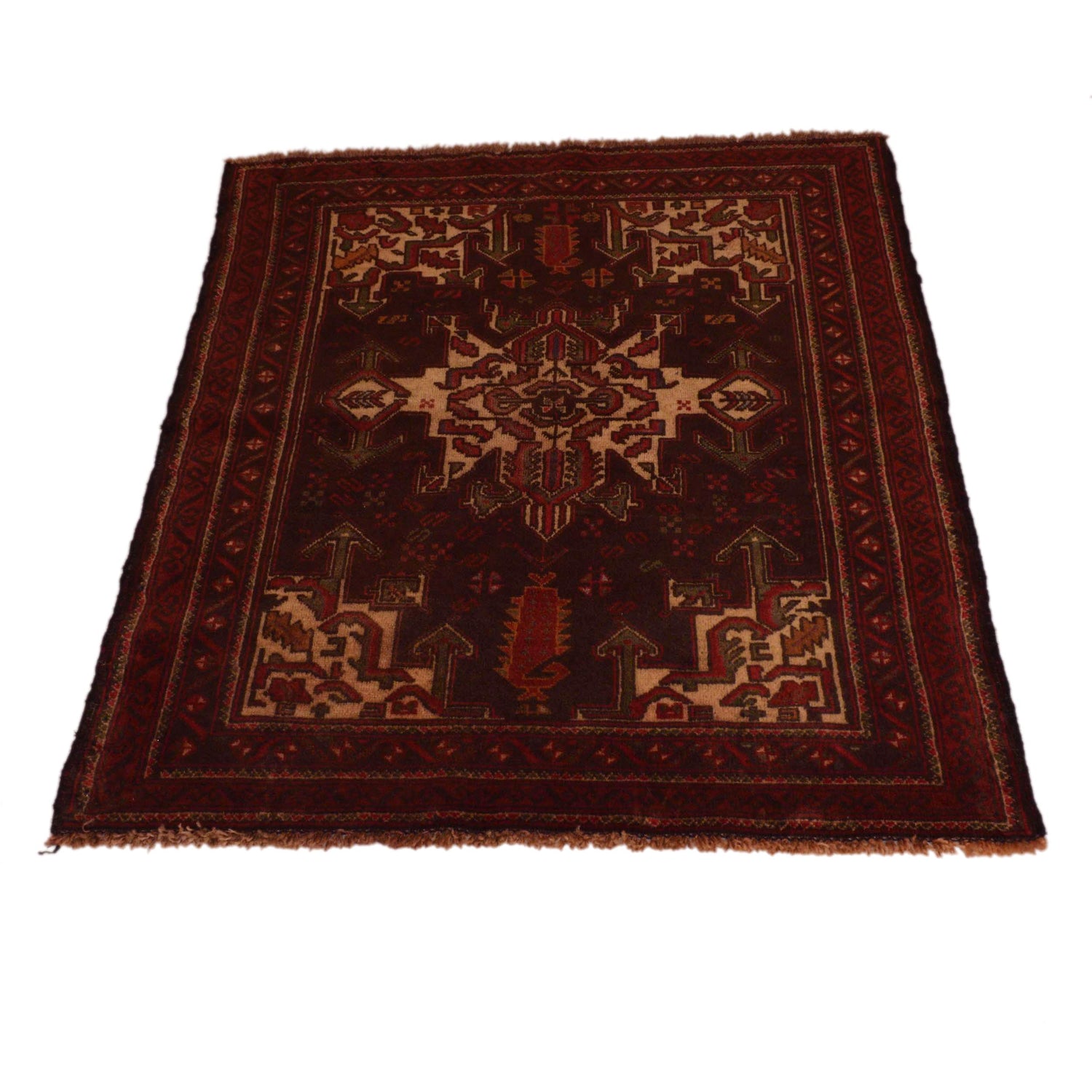 Hand-Knotted Multi Baluchi Tribal Area Rug – 2' 10" x 3' 10" ft (86 x 118 cm) | SKU: G35171