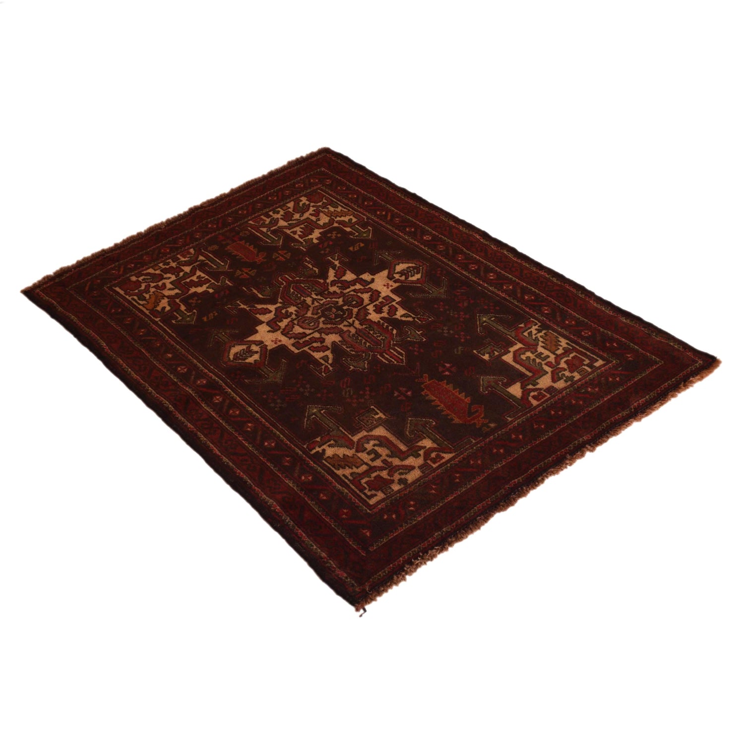 Hand-Knotted Multi Baluchi Tribal Area Rug – 2' 10" x 3' 10" ft (86 x 118 cm) | SKU: G35171
