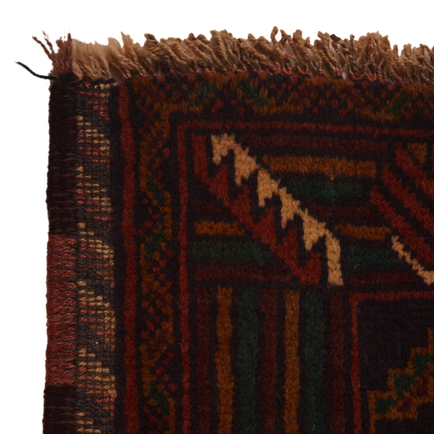 Baluchi Rug Handmade Multi Geometric 4x6 ft