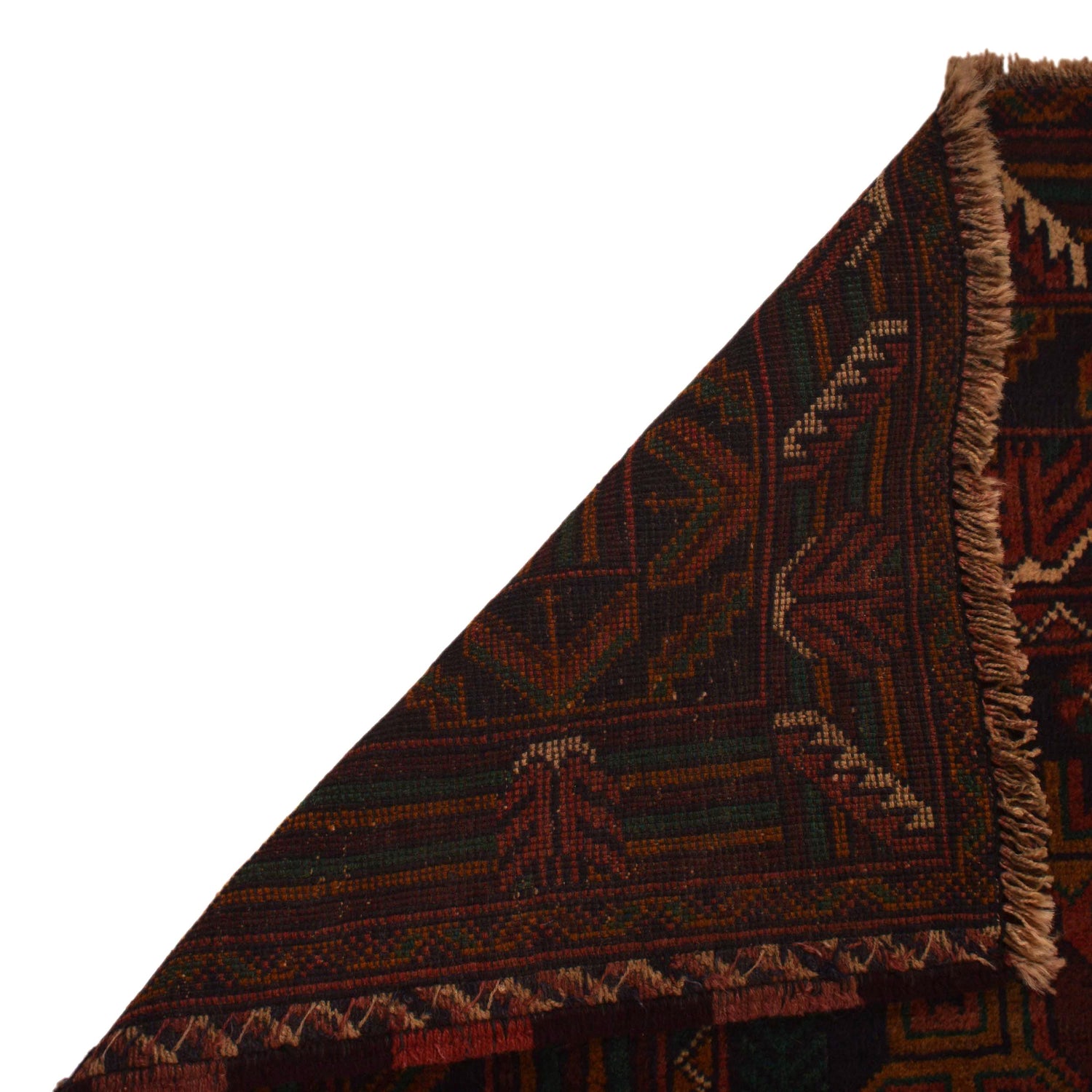 Baluchi Rug Handmade Multi Geometric 4x6 ft