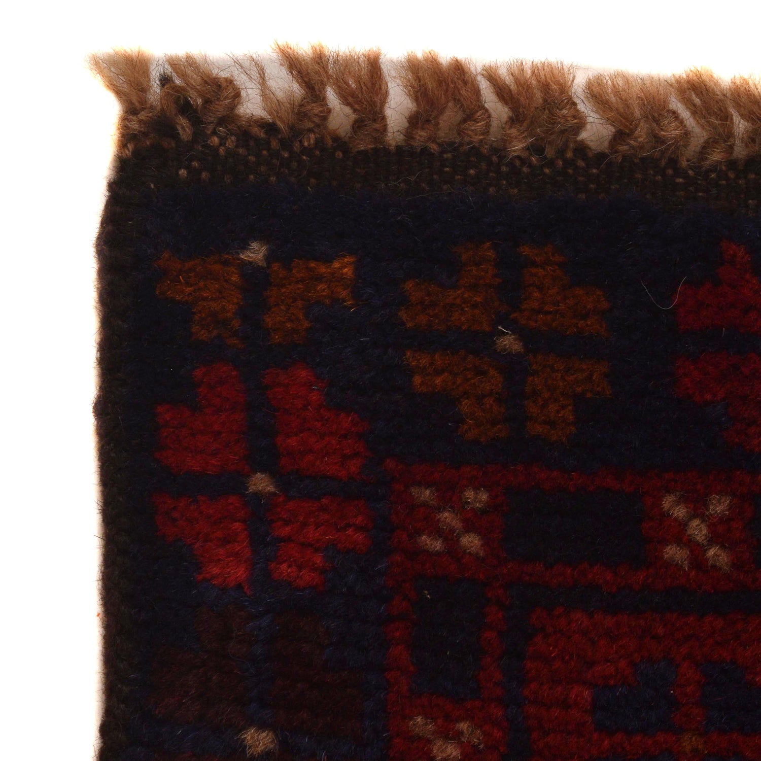 Baluchi Rug Handmade Red Geometric 3x5 ft