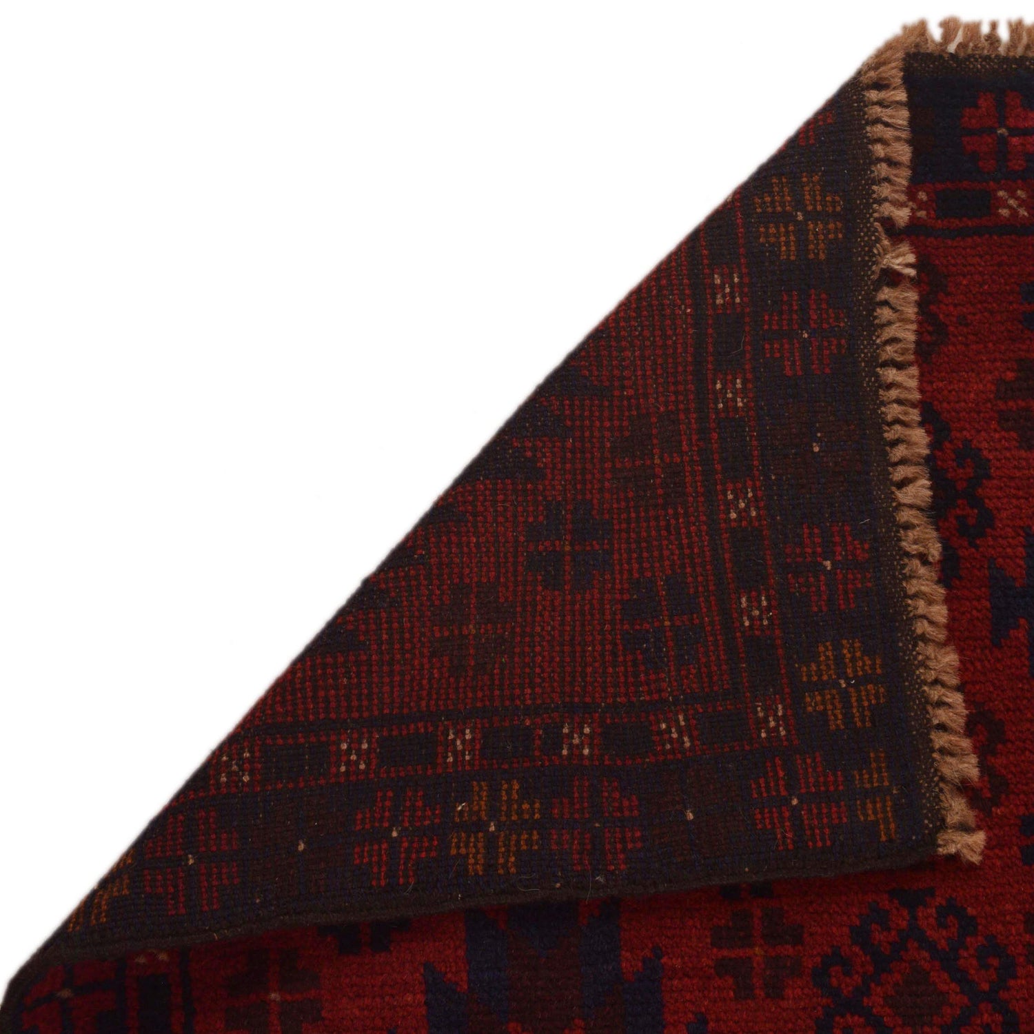 Baluchi Rug Handmade Red Geometric 3x5 ft