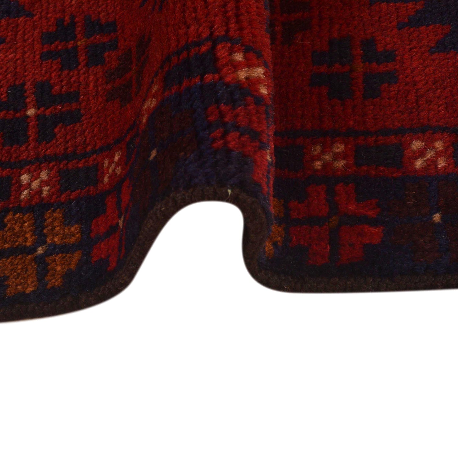 Baluchi Rug Handmade Red Geometric 3x5 ft