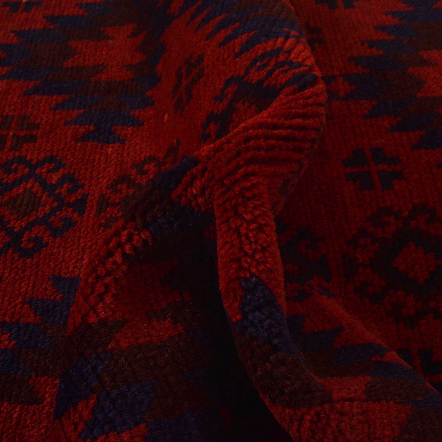 Baluchi Rug Handmade Red Geometric 3x5 ft