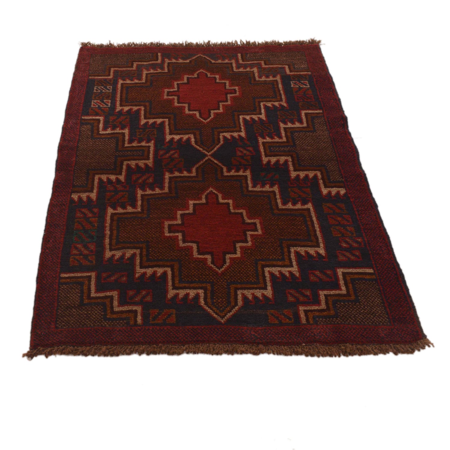 Baluchi Rug Handmade Multi Geometric 3x5 ft