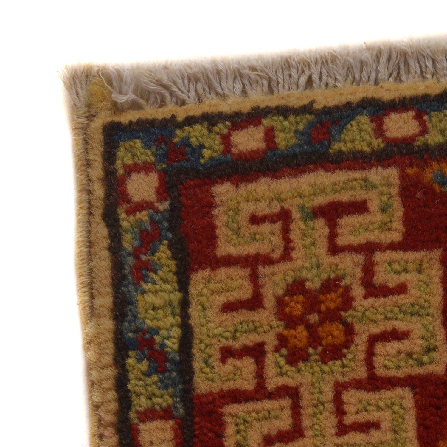 Kazak Rug Handmade Beige Medallion 2x4 ft