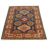 Kazak Rug Handmade Blue Medallion 3x5 ft