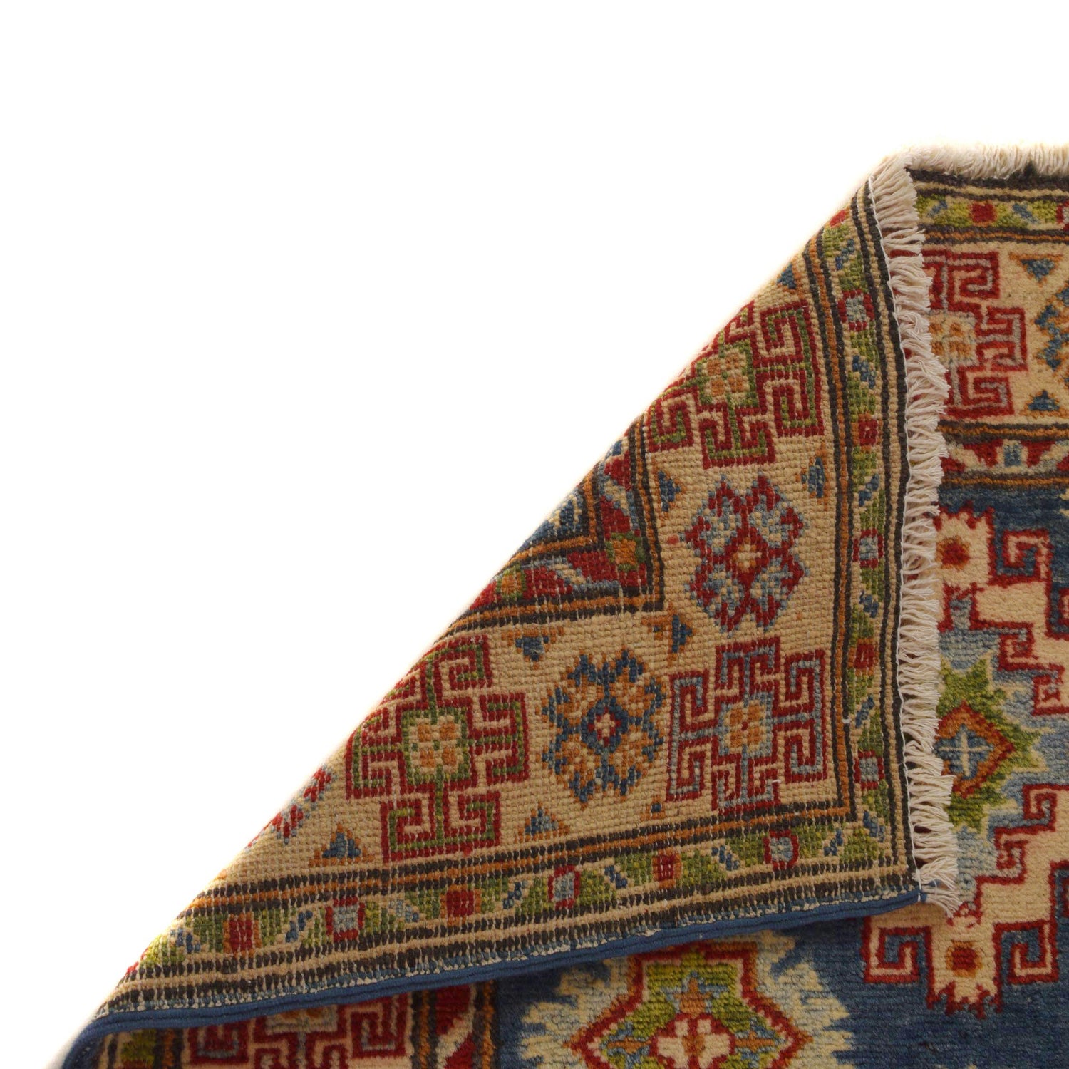 Kazak Rug Handmade Blue Medallion 3x5 ft