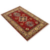 Kazak Rug Handmade Red Medallion 2x4 ft