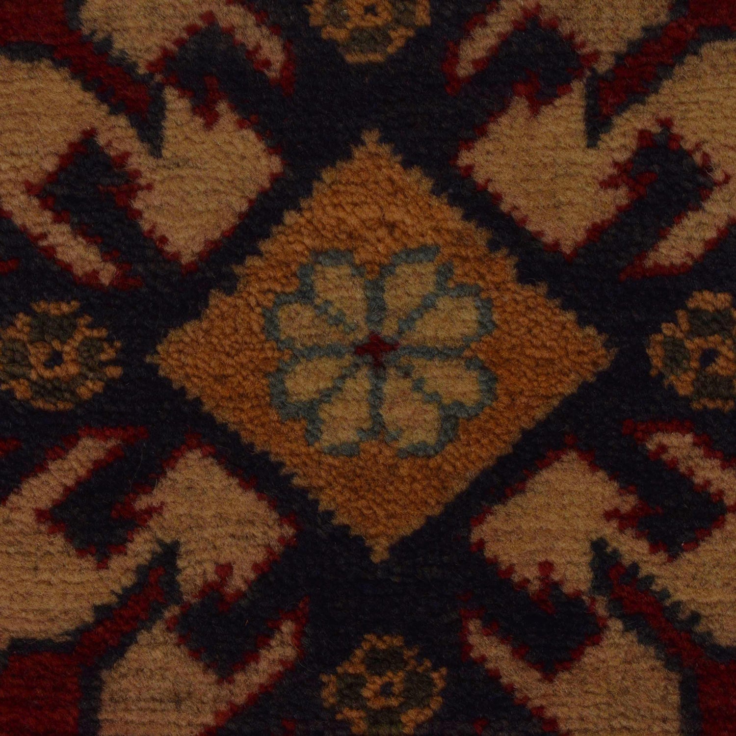 Kazak Rug Handmade Red Medallion 2x4 ft
