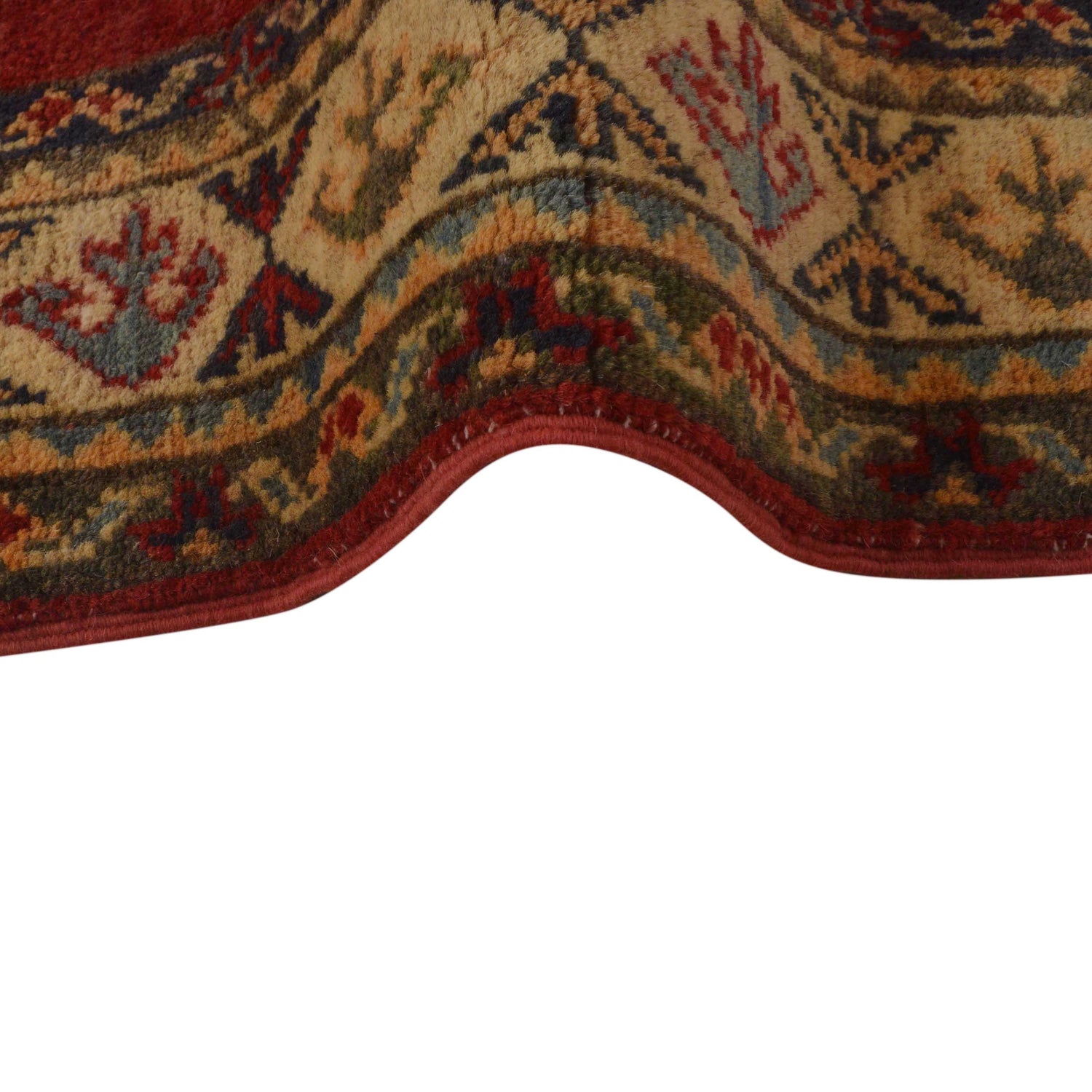Kazak Rug Handmade Red Medallion 2x4 ft