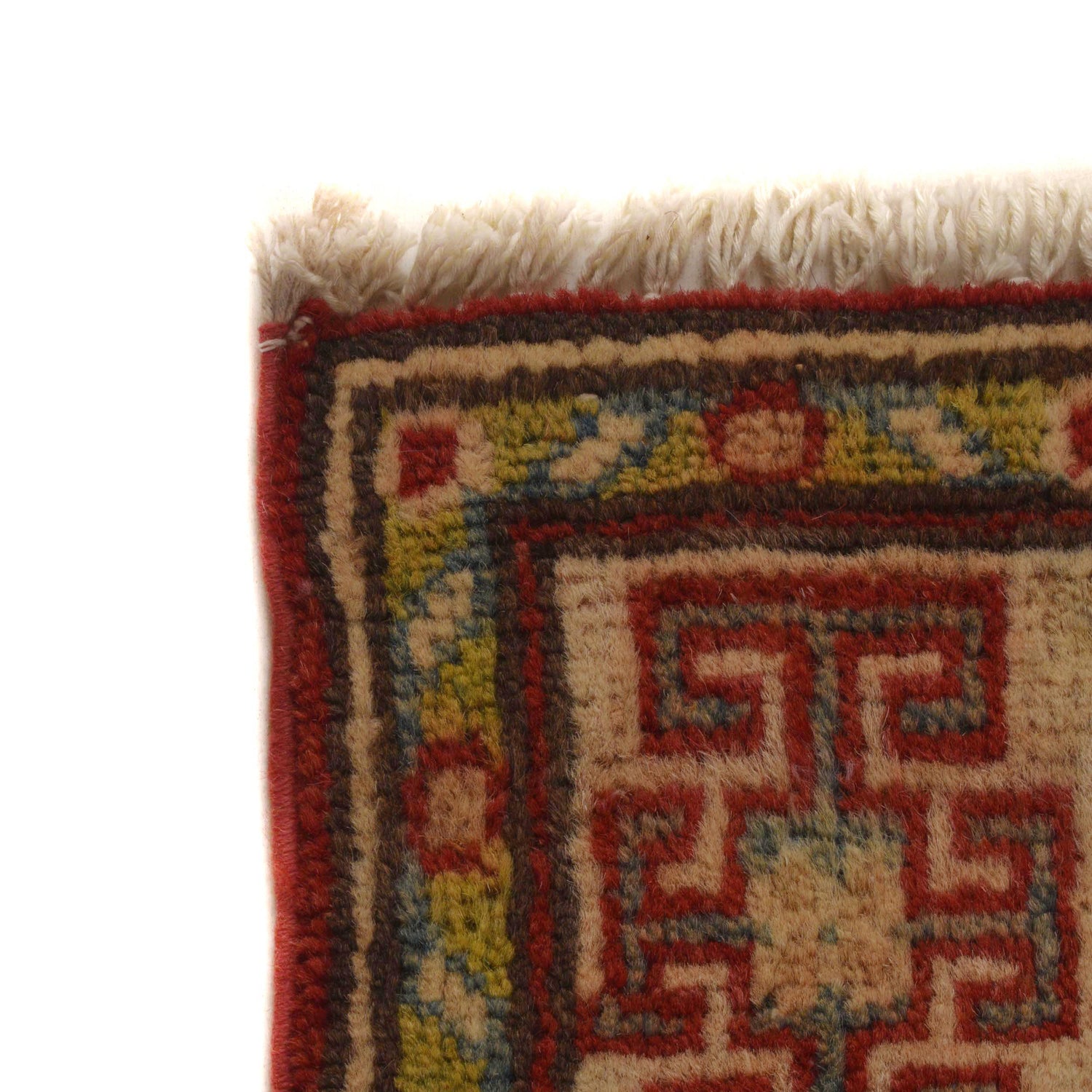 Kazak Rug Handmade Red Medallion 2x4 ft