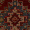 Kazak Rug Handmade Red Medallion 2x4 ft