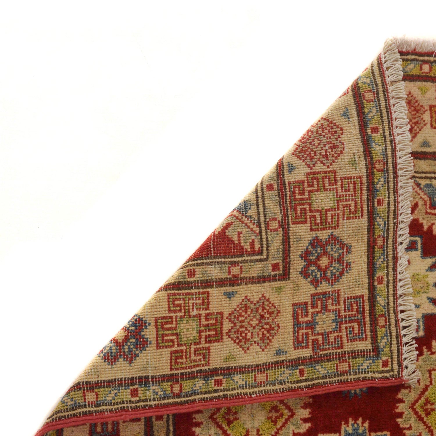 Kazak Rug Handmade Red Medallion 2x4 ft