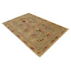 Kazak Rug Handmade Gray Medallion 2x4 ft