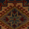 Kazak Rug Handmade Blue Medallion 2x4 ft