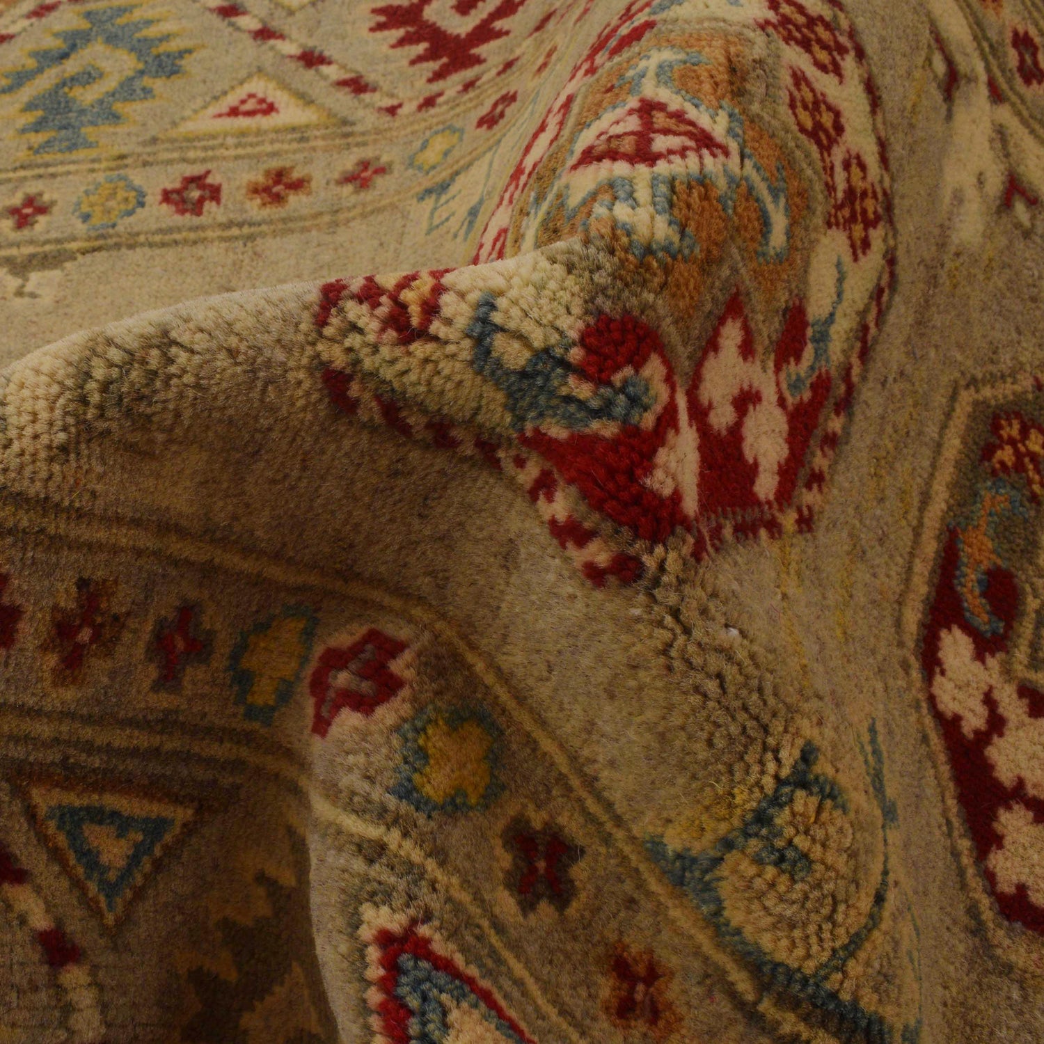 Waziri Area Rug Handmade Multi Medallion 2x4 ft