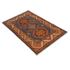 Kazak Rug Handmade Blue Medallion 2x4 ft